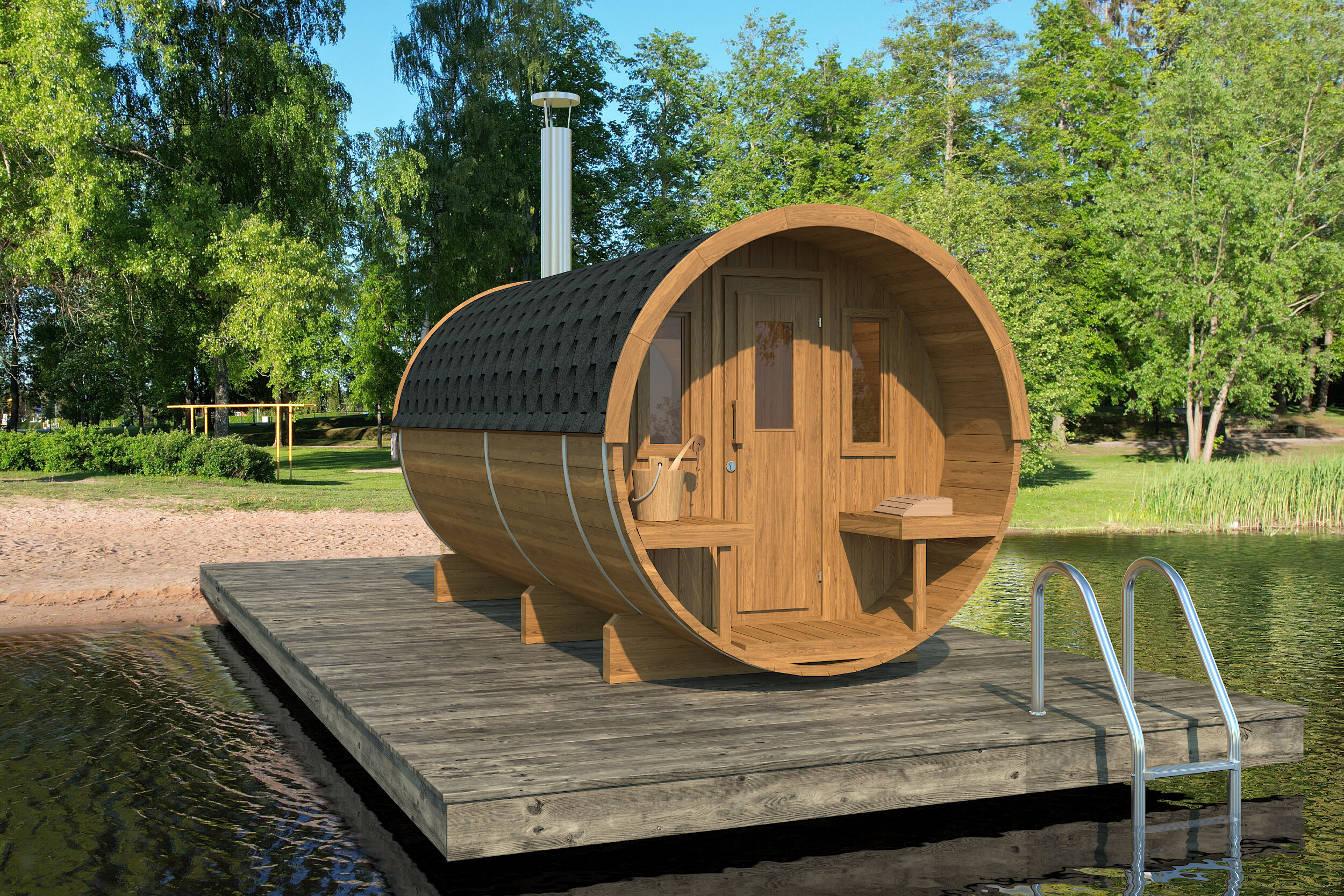 26% reduziert: Fjordholz Fass-Sauna Modell 400 Unkategorisiert online kaufen