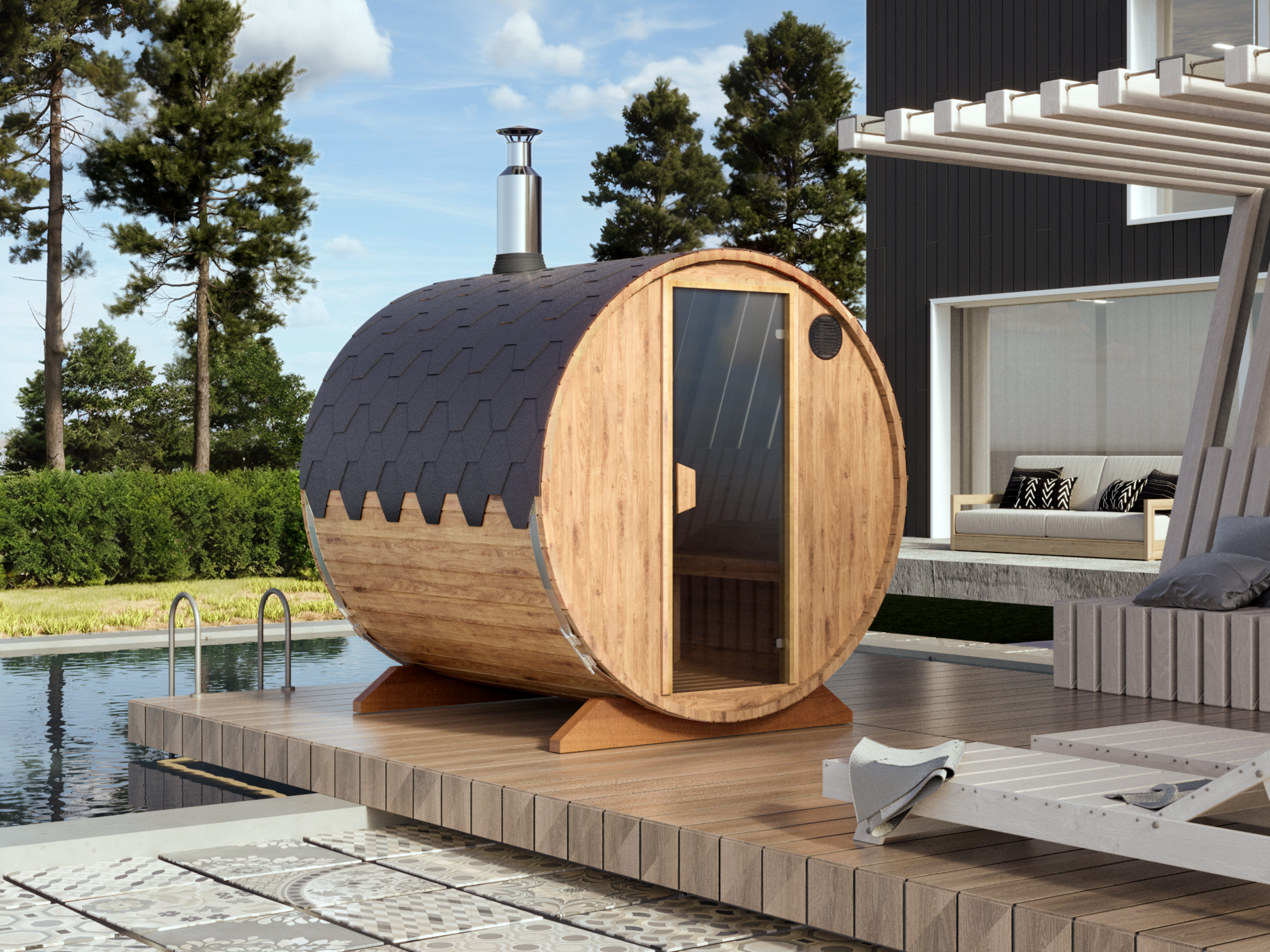 26% reduziert: Fjordholz Fass-Sauna Theo Unkategorisiert online kaufen