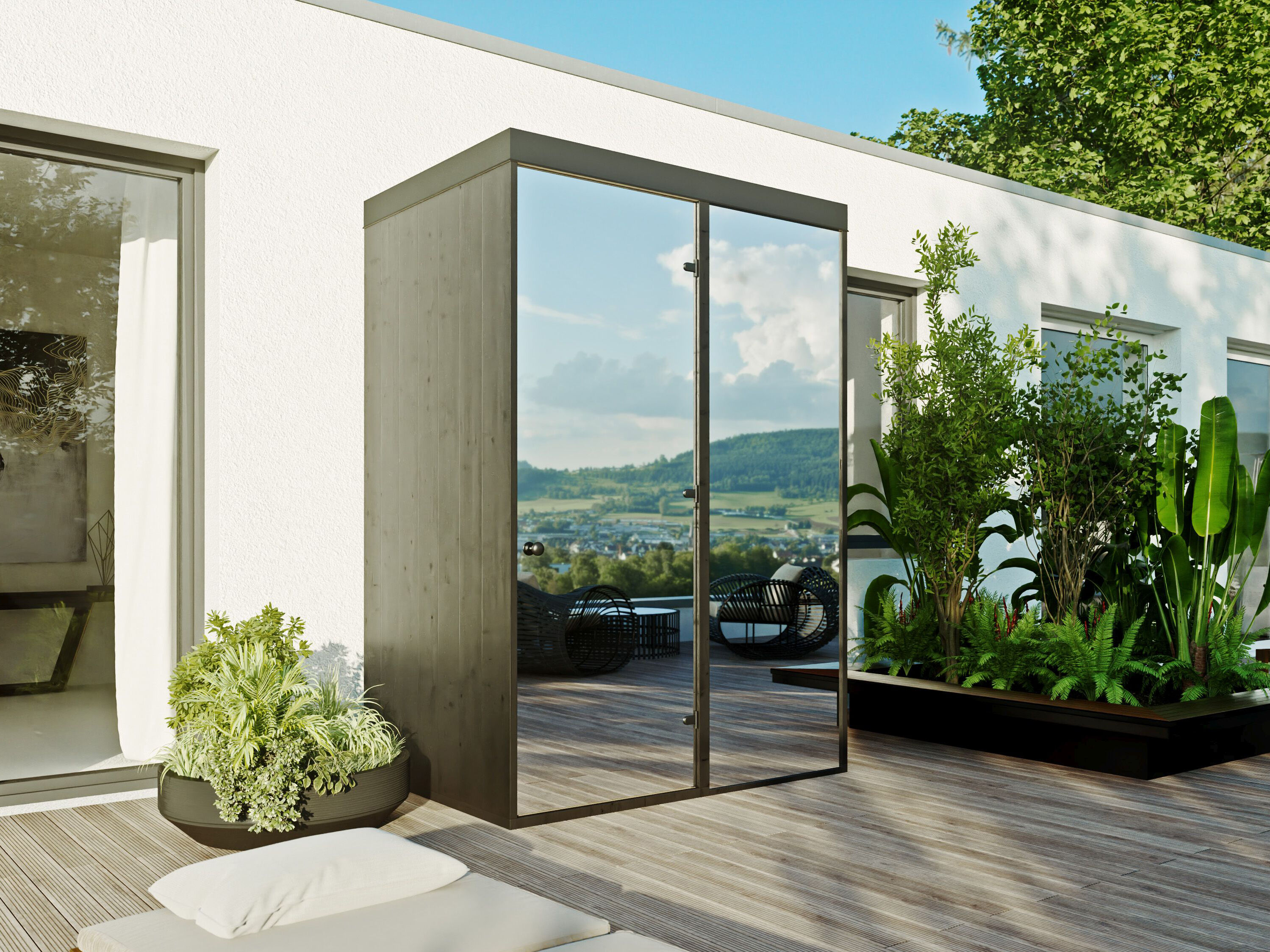 26% reduziert: Fjordholz Spiegelsauna Modell Kapp Black Edition Unkategorisiert online kaufen