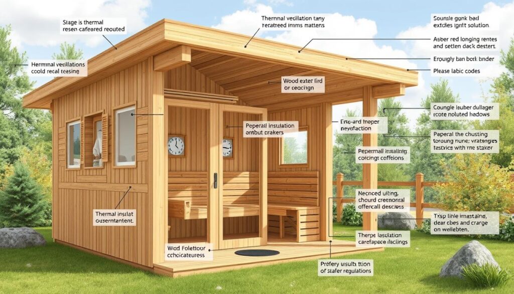 Bauvorschriften für Saunabau