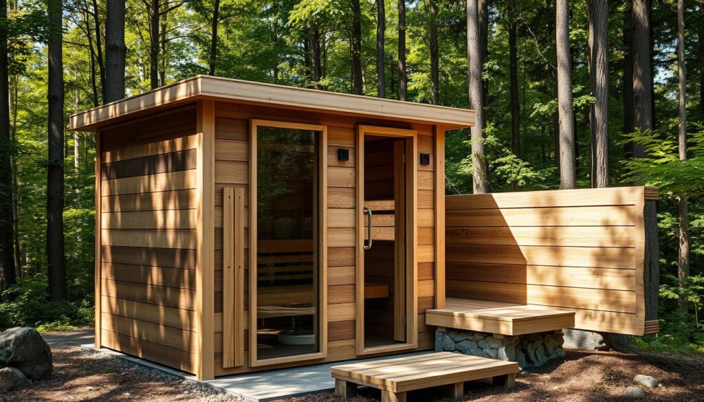 Materialauswahl für Outdoorsauna