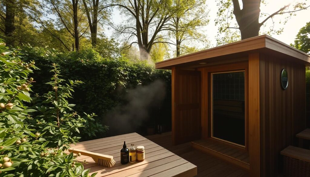 Outdoorsauna Wartung und Pflege