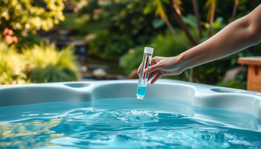 Chemische Wasserpflege im Badefass