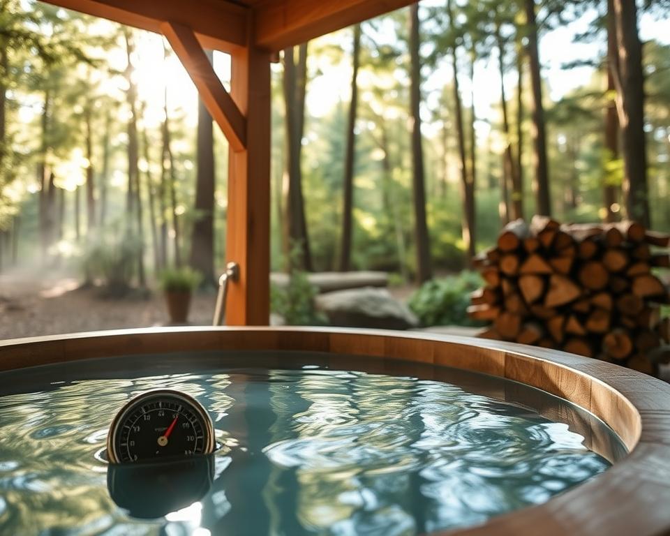 Holzbadezuber Temperaturregulation