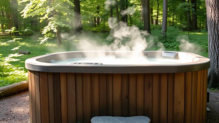 Holzbadezuber nach der Sauna