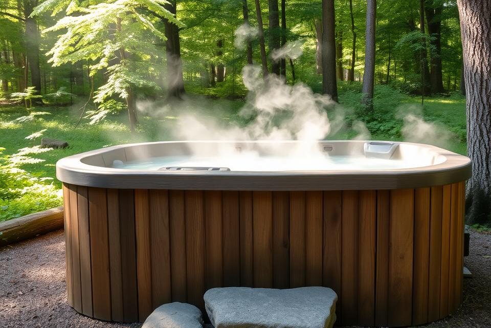 Holzbadezuber nach der Sauna