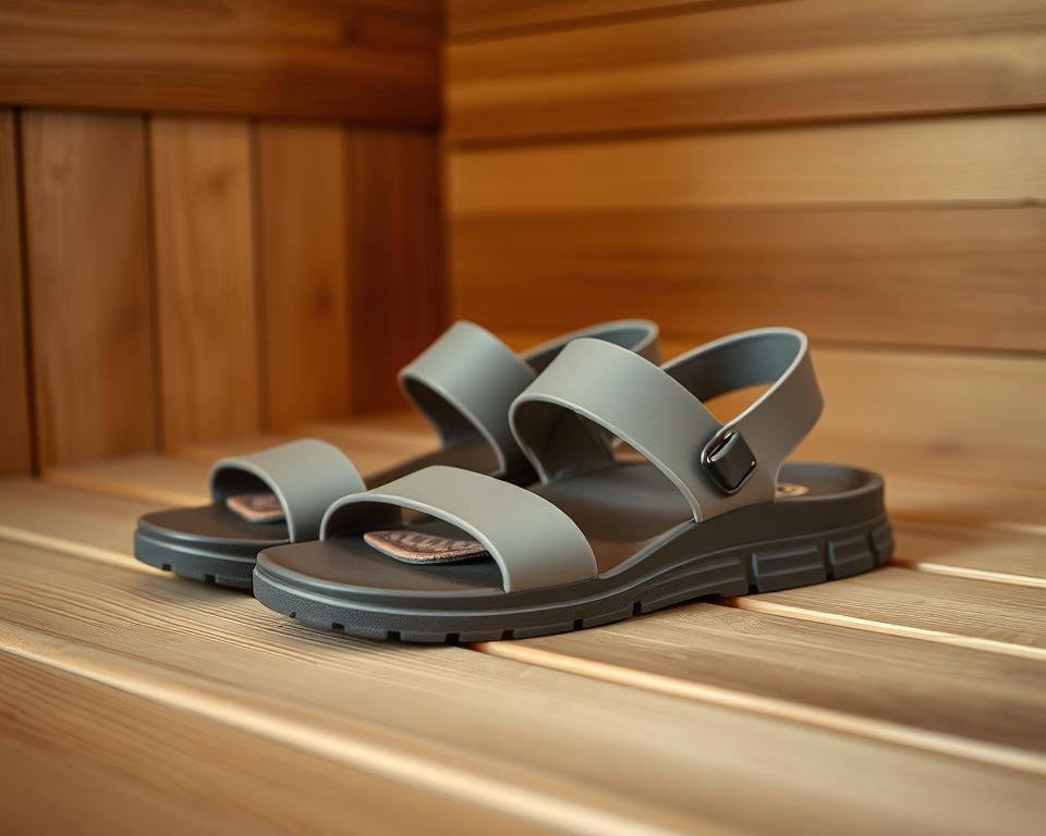 Saunaschuhe mit rutschfesten Sohlen