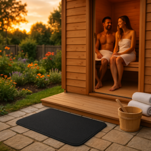 Sauna Bodenmatte 50 x 80 cm schwarz