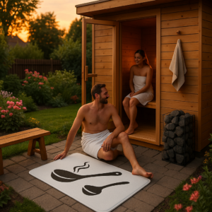 Sauna Bodenmatte 50 x 80 cm weiß