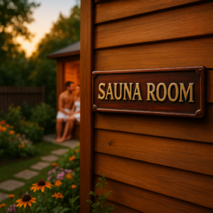 Sauna Dekoschild aus Metall Design 6