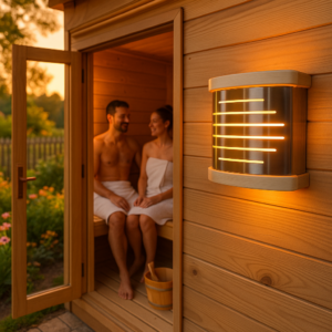 51% reduziert: Fjordholz Sauna Lampenschirm Modell AuraLux
