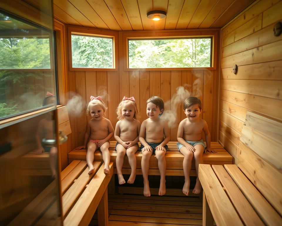 Finnische Sauna und Dampfbad für Kinder Finnische Sauna und Dampfbad für Kinder