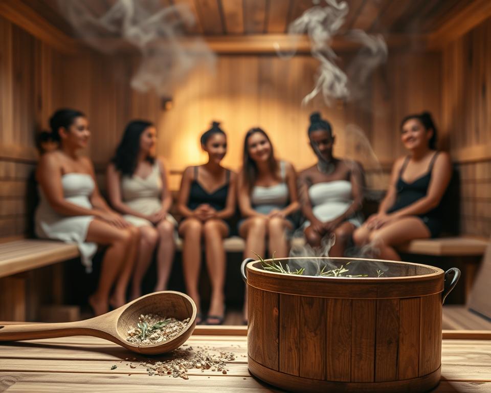 Saunaaufguss Methoden mit ätherischen Ölen
