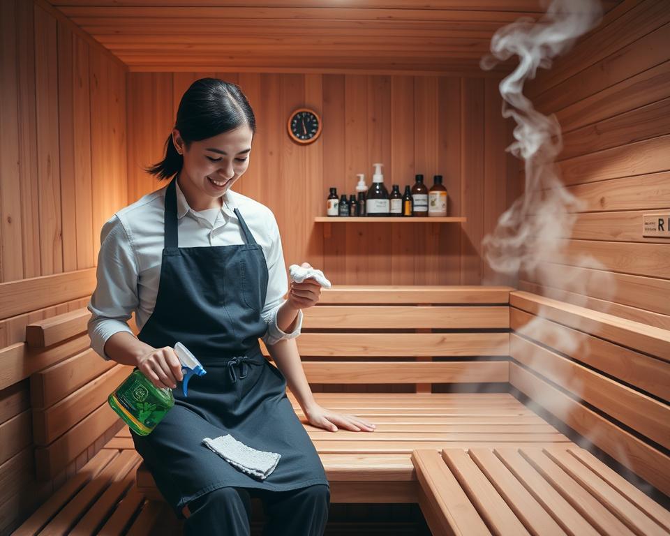 Saunadesinfektion Methoden