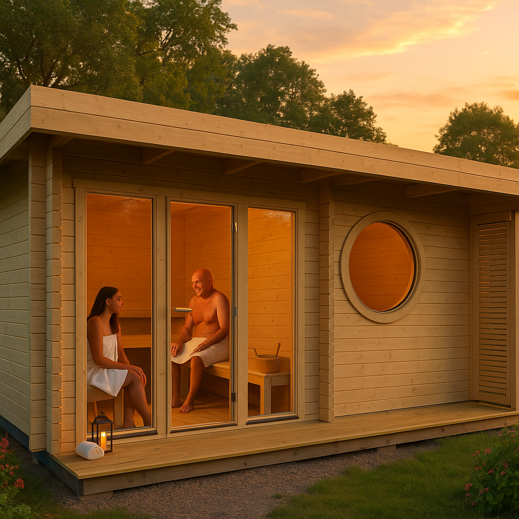 26% reduziert: Fjordholz Saunahaus Modell Sirpa