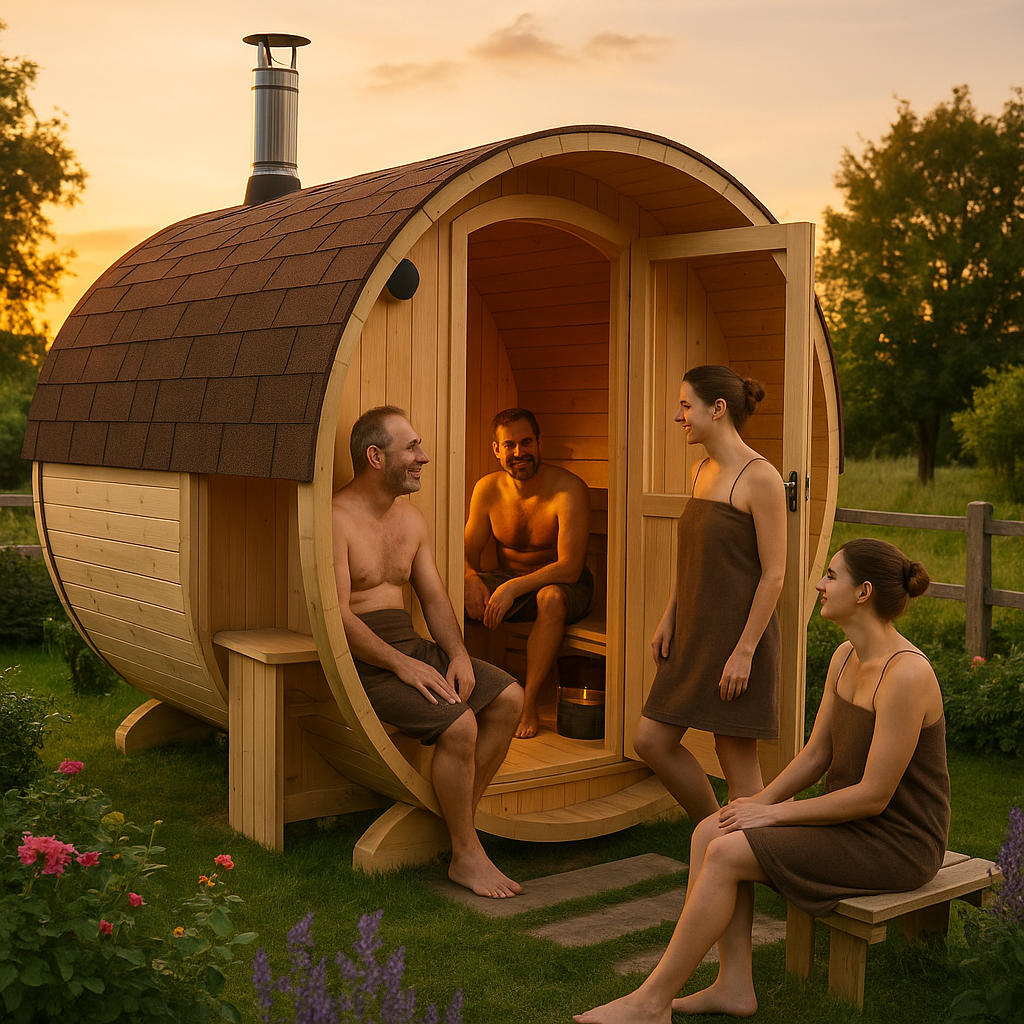 26% reduziert: Fjordholz Fass-Sauna Jonte