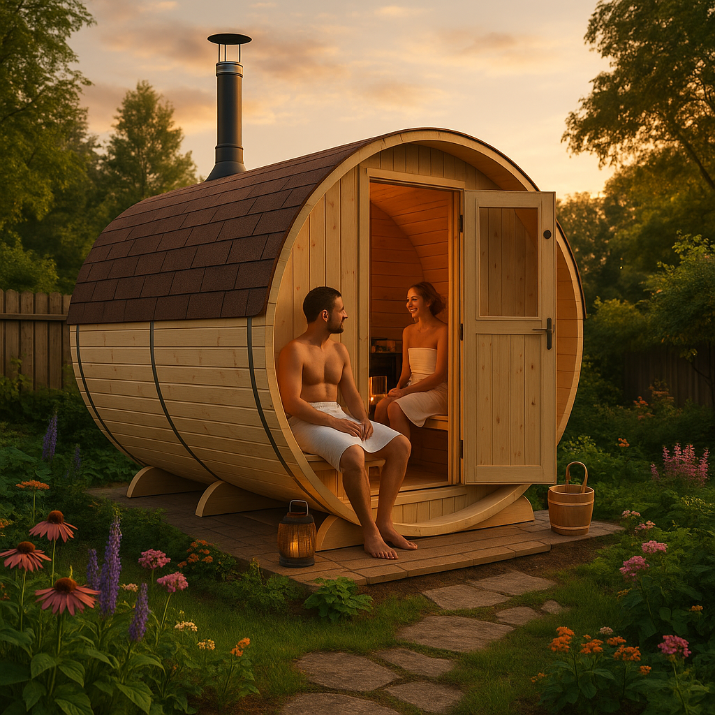 26% reduziert: Fjordholz Fass-Sauna Niklas