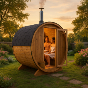 26% reduziert: Fjordholz Fass-Sauna Theo