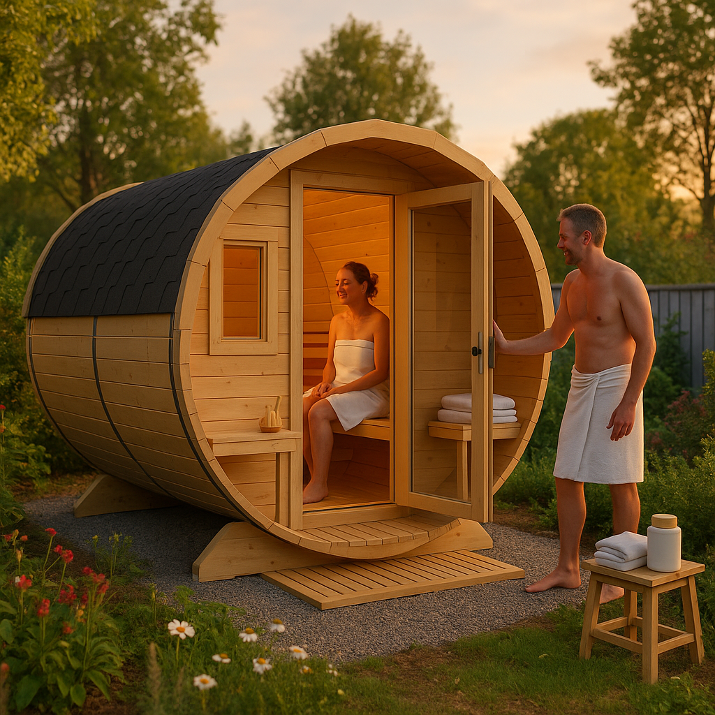 26% reduziert: Fjordholz Fass-Sauna Modell Alvin