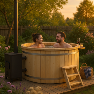 26% reduziert: Fjordholz Holzbadezuber Rund mit Außenofen Unkategorisiert online kaufen