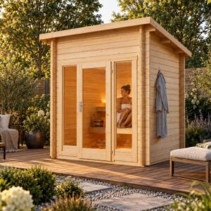 3x2m B-Ware Saunahaus FinnTherm Lizzy XXS mit Glasfront ohne Ofen für 3 P. Unkategorisiert online kaufen 3x2m B-Ware Saunahaus FinnTherm Lizzy XXS mit Glasfront ohne Ofen für 3 P. Unkategorisiert online kaufen