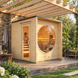 Fjordholz Saunahaus Box Größe XXS natur mit Rundfenster für ca. 2–3 P. Unkategorisiert online kaufen Fjordholz Saunahaus Box Größe XXS natur mit Rundfenster für ca. 2–3 P. Unkategorisiert online kaufen