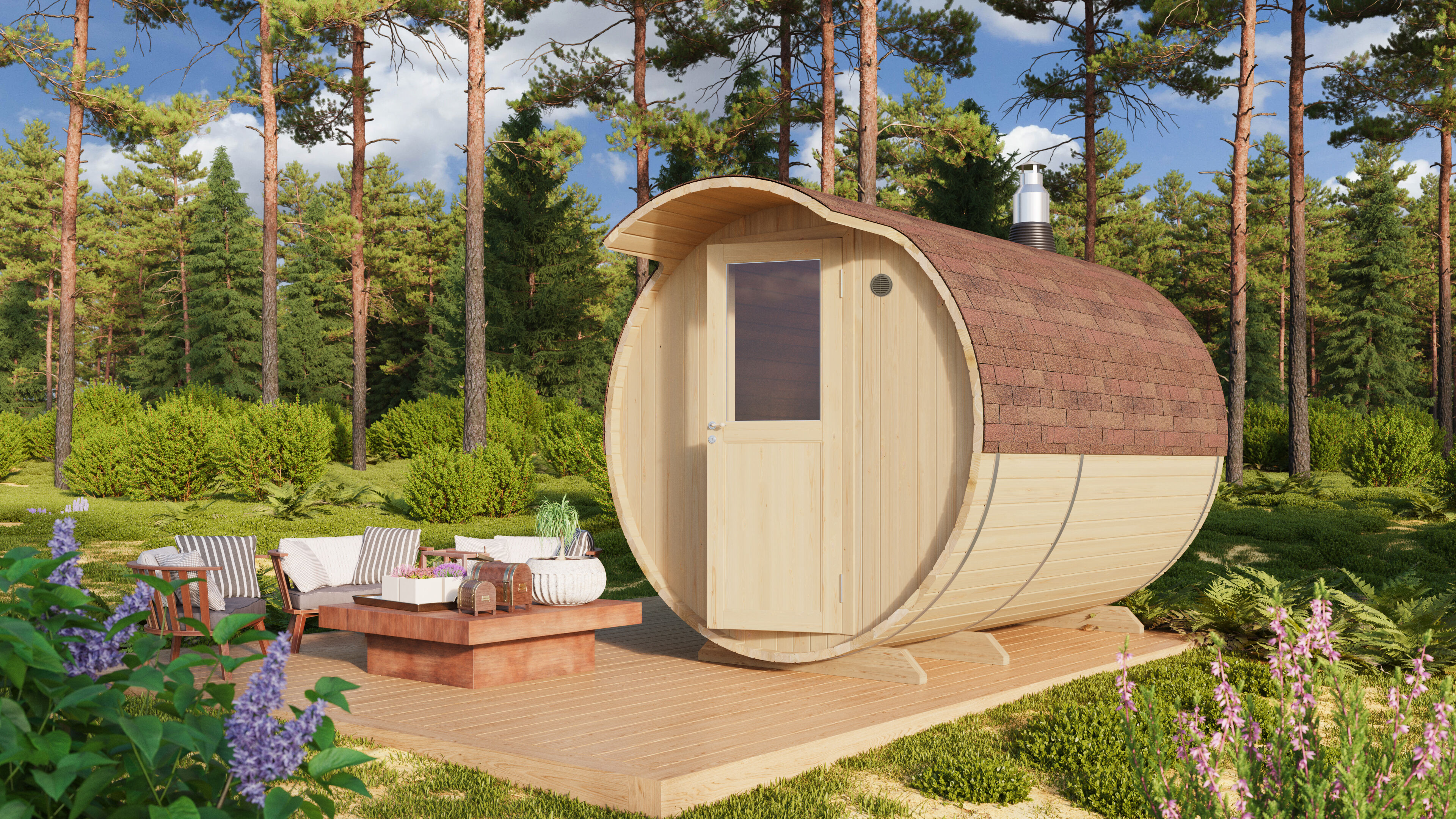 Fjordholz Fass-Sauna Smilla