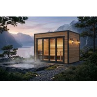 Moderne Gartensauna „Aurland” | 4 x 2 m mit Sauna