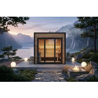 Kleine moderne Gartensauna „Sogne” | 3 x 2 m mit Sauna