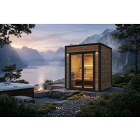 Kleine Außensauna „Lyse” 4m² | 2 x 2 m mit Sauna