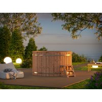26% reduziert: Fjordholz Holzbadezuber/Hot Tub Rund ohne Ofen