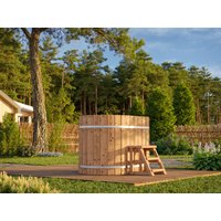 26% reduziert: Fjordholz Holzbadezuber Oval Größe 2 ohne Ofen