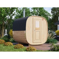 26% reduziert: Fjordholz Fass-Sauna Modell Quadro 230 cm