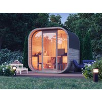 26% reduziert: Fjordholz Fass-Sauna Modell Luxe-4 Premium