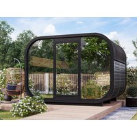 26% reduziert: Fjordholz Fass-Sauna Modell Luxe-3 Premium Black E