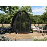 26% reduziert: Fjordholz Fass-Sauna Modell Luxe-1 Plus Black Edit