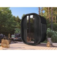 26% reduziert: Fjordholz Fass-Sauna Modell Luxe Micro Black Editi