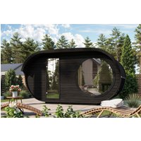 26% reduziert: Fjordholz Ovales Saunafass Modell Raiki Black Edit
