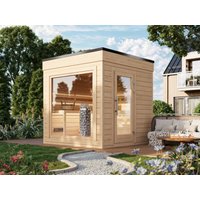26% reduziert: Fjordholz Saunahaus Modell Panorama Cube 70 A