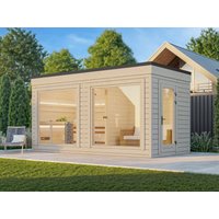 26% reduziert: Fjordholz Saunahaus Modell Panorama Cube 70 C