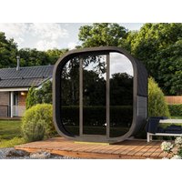 26% reduziert: Fjordholz Fass-Sauna Modell Cubus-2 Black Edition