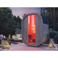 26% reduziert: Fjordholz Fass-Kombisauna Modell Luxe Micro Kombi