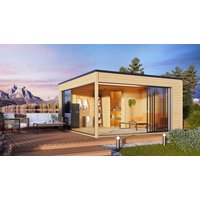 26% reduziert: Fjordholz Saunahaus Modell Q-BIC Alu F