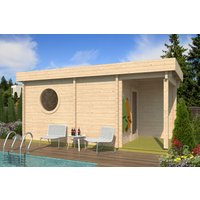 26% reduziert: Fjordholz Saunahaus Modell Cube Rondo 70 D