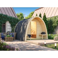 26% reduziert: Fjordholz Pod-Sauna Modell 300 - Außensauna Bausat