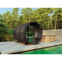 26% reduziert: Fjordholz Fass-Sauna Modell Black Series 280