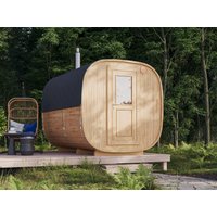 26% reduziert: Fjordholz Fass-Sauna Modell Quadro 300 cm