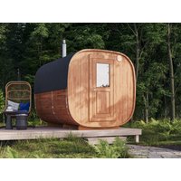 26% reduziert: Fjordholz Fass-Sauna Modell Quadro 300 cm
