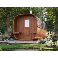 26% reduziert: Fjordholz Fass-Sauna Modell Quadro 400 cm 2-Raum