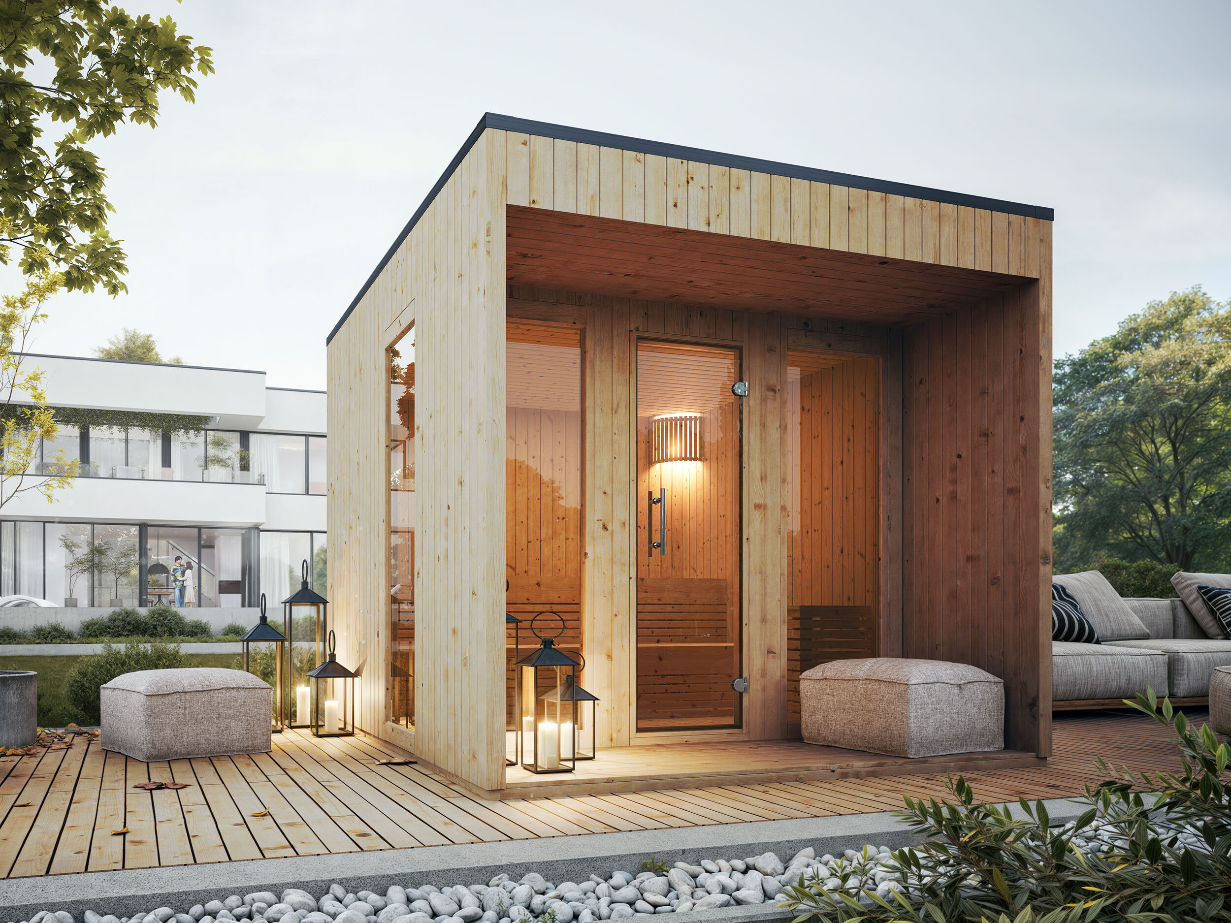 26% reduziert: Fjordholz Design-Außensauna Modell Jule